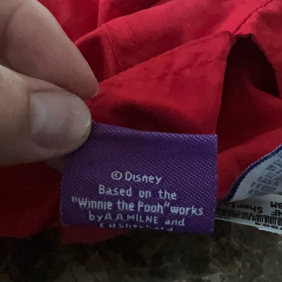 Vintage Disney Red Pooh Bear Kids Overalls - Picture 6 of 10